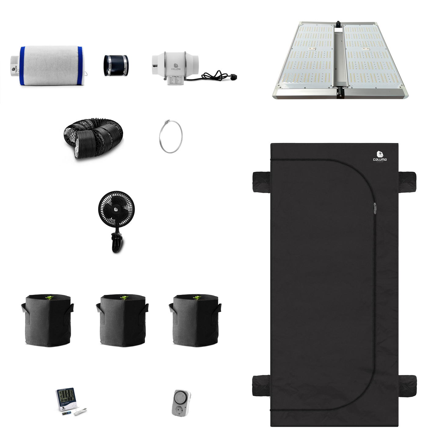 Caluma Set - 3 Plants (100 x 100 cm, 240 W)