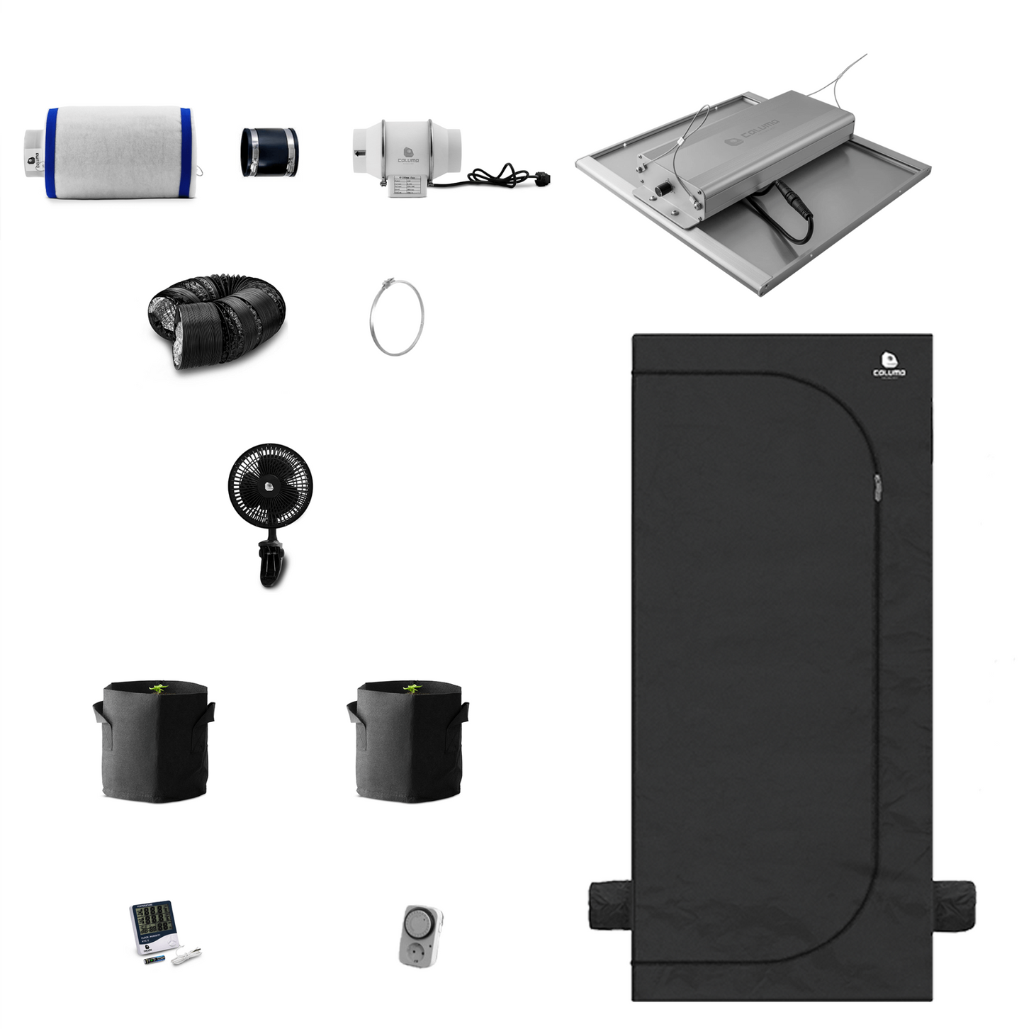 Caluma Set - 2 Plants Plus (80 x 80 cm, 240 W)