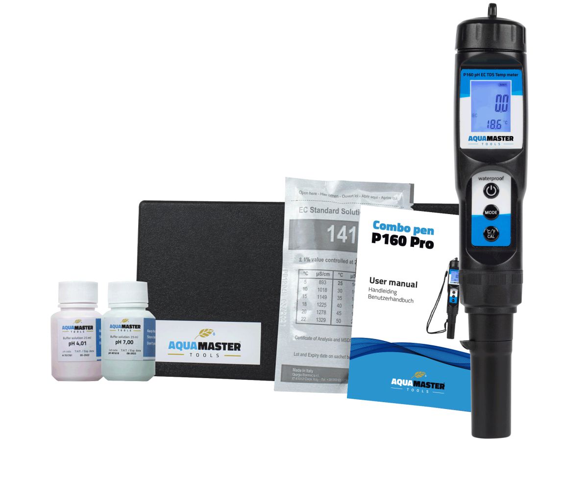 Aqua Master Tools Combo pen P160 Pro pH, EC, TDS, PPM, Temp meter