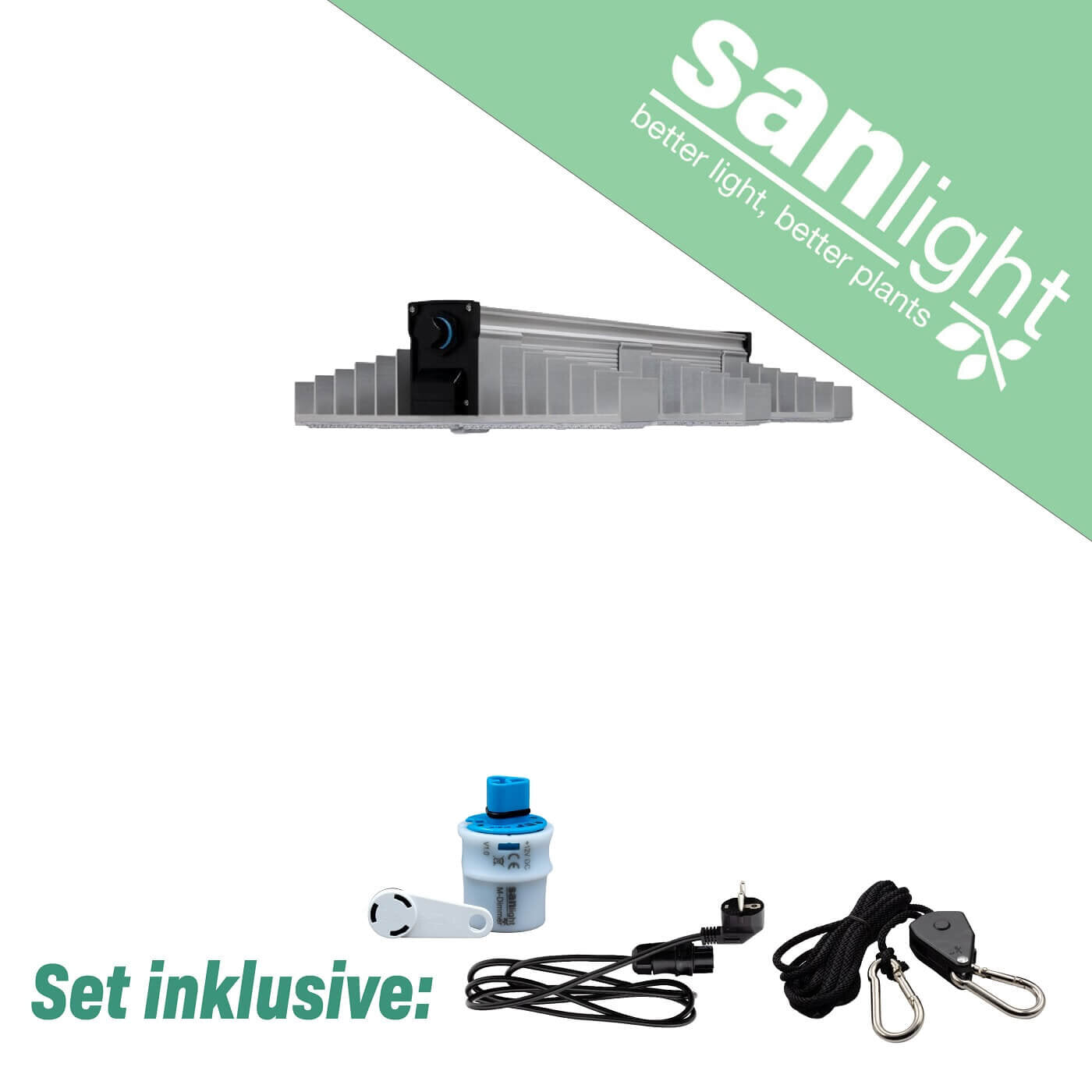 SANlight EVO 3-60 200W 1.5 LED Beleuchtungsset, mit Kabel und Dimmer